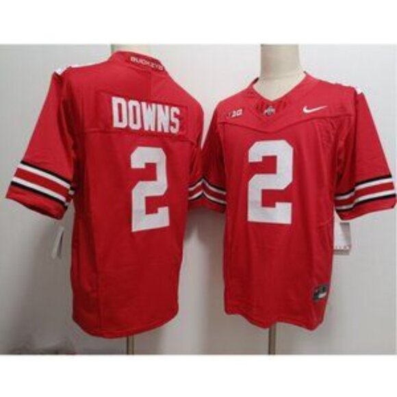Mens Youths Kids Womens 2 Caleb Downs Red Stitched Jersey